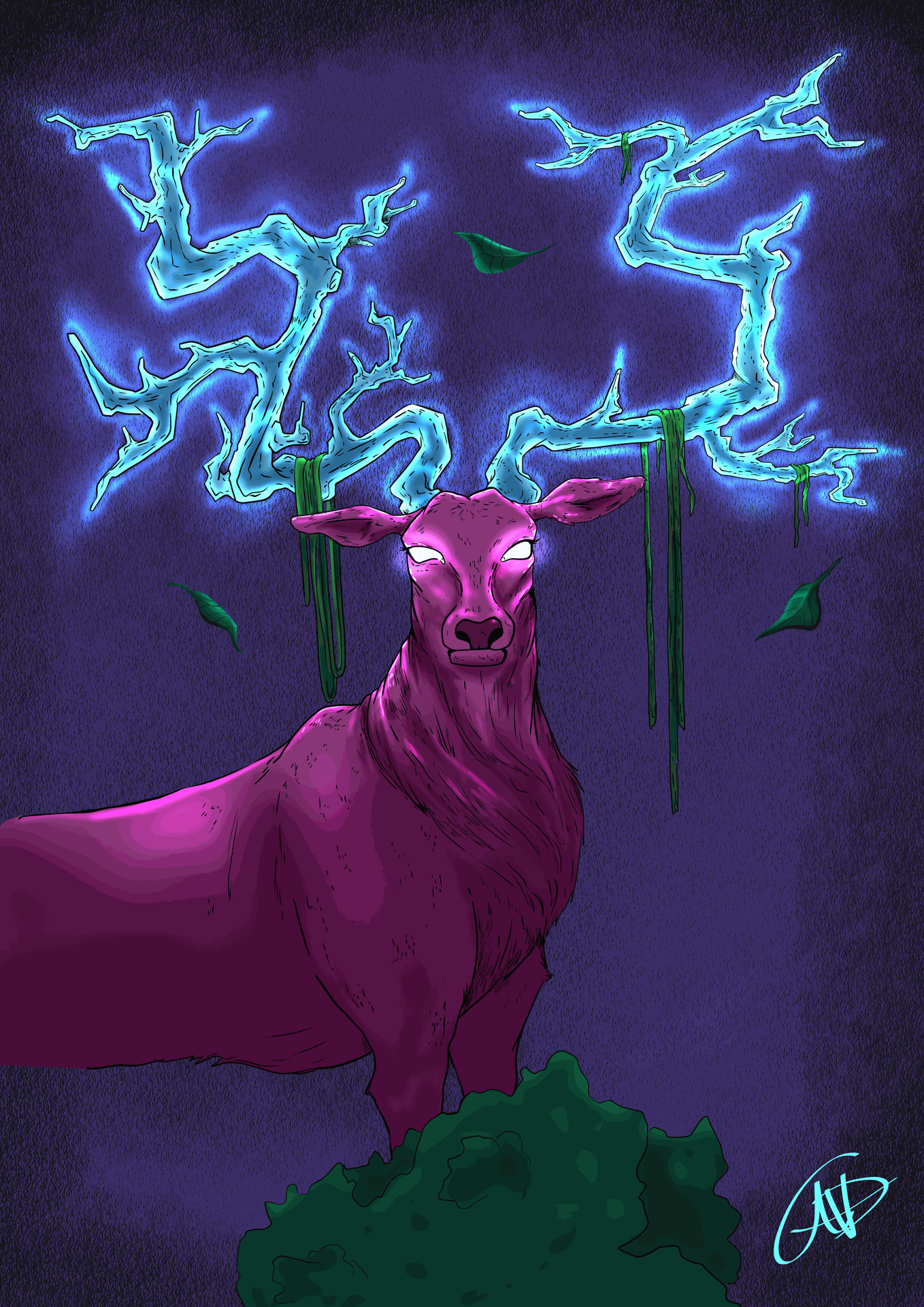 Illustration Cerf Mystique